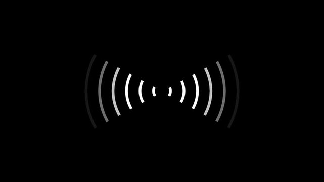 radio waves icon animation on background.