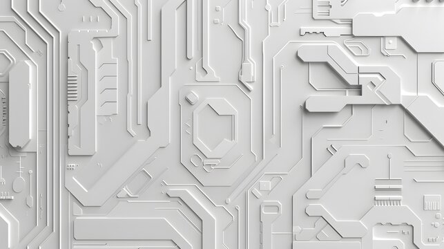 A white background with a lot of lines and shapes