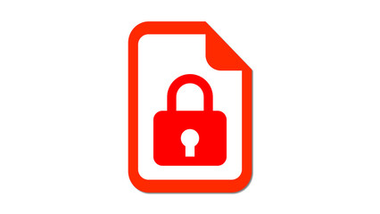 A document icon with a padlock symbol, representing security or privacy.