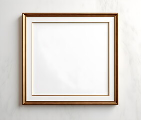 Leerer Bilderrahmen mit Goldrand – Minimalistischer Hintergrund - Ai-Ki generiert