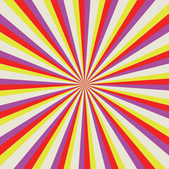 Obraz premium retro swirl burst carnival background spiral retro rays vintage poster vector