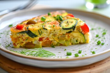 A Slice of Savory Vegetable and Egg Casserole