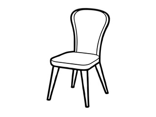 A classic chair design featuring a backrest and a seat.