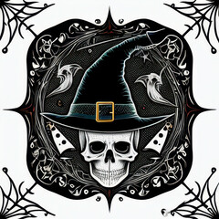 skull with hat
