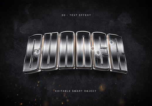 3D Metal Text Effect Template