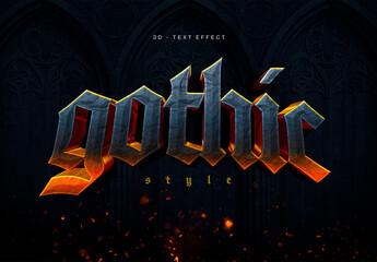 Gothic 3D Text Effect Template