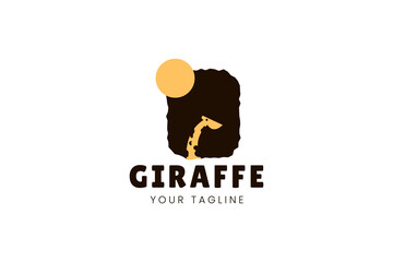 giraffe logo vector icon illustration