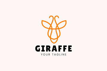 giraffe logo vector icon illustration