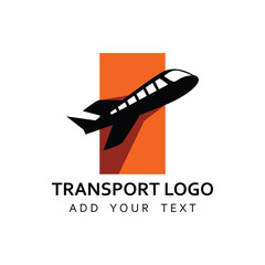 Transport logo. Transportation logo design. Airplane logo design template. Travel agency logo vector