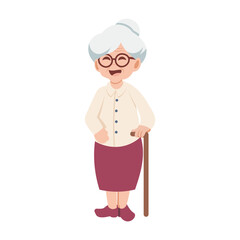 Grandma Character Illustration