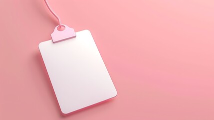 Card id badge identification name blank on pink background