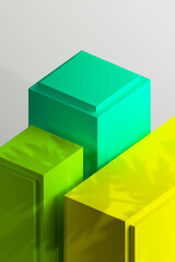 Obraz premium 3D Render of Minimalist Podium for Product Showcase