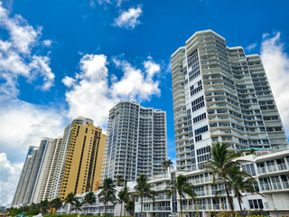 Sunny Isles Beach, Florida - Luxury beachfront condos near Newport Pier.