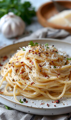 Decadent Carbonara Pasta with Crispy Bacon and Parmesan