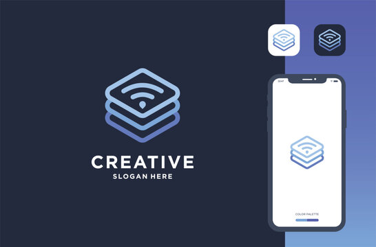 network stack logo design business brand inspiration