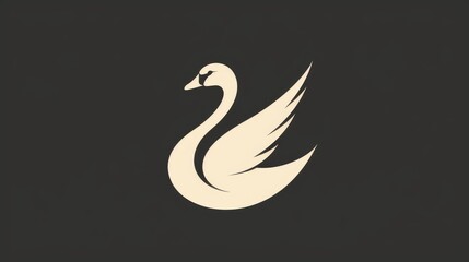Obraz premium Contemporary goose logo, minimalist and chic, perfect for corporate branding, clear and elegant design