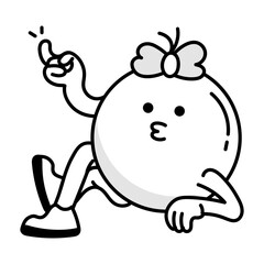 A hand drawn mascot depicting cowboy lasso 

