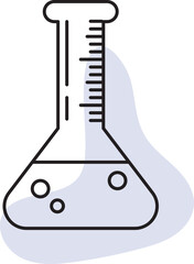 Laboratory Glass Icon Simple Line Vector Illustration