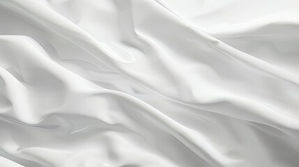 White Fabric Texture - Smooth Draped Background