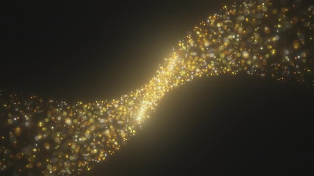 sparkling glitter star dust trail particle magic tail loop Animation video transparent background with alpha channel 4K