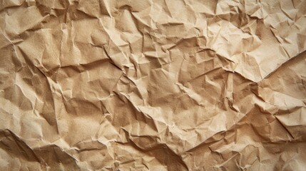 Crumpled Brown Paper Texture Background