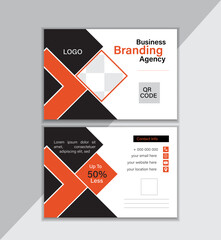 post card  design template vector modern stylish company brand promotion professional  information.