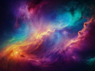 Multicolored Galaxy Cosmos Abstract Background. Generative Ai