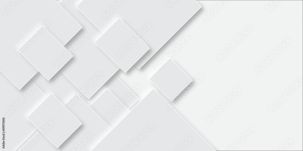 Poster abstract grey square shape with futuristic concept embossed papercut background with neomorphism abs