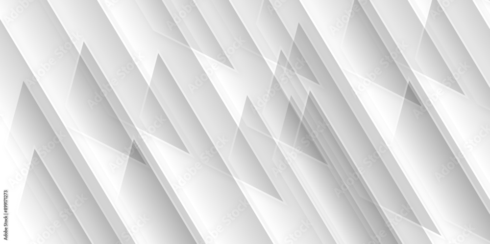 Poster abstract white and grey geometric overlapping square pattern background with shadow. paper texture d