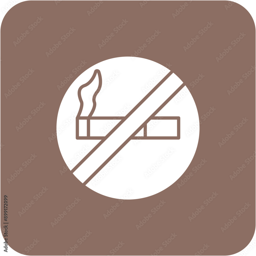 Sticker no smoking icon