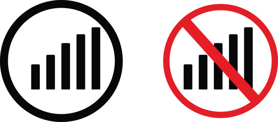 no sign no wifi icon no signal icon