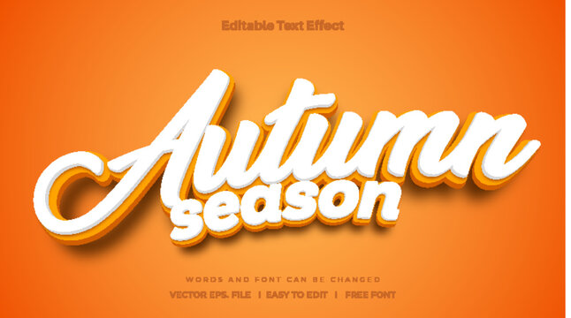 Autumn season text effect - 3d text effect style.
