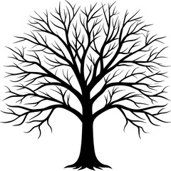 Winter Trees Silhouette: Simple Leafless Tree Artwork