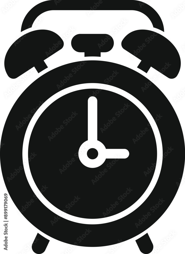 Poster classic alarm clock is showing the time in a simple and timeless design