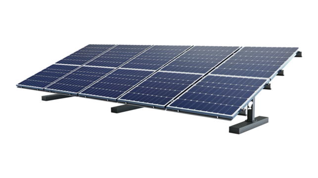 Modern solar panel isolated on white. Alternative energy source