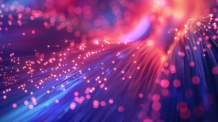 Fototapeta premium A colorful, abstract image of a wire with many small dots
