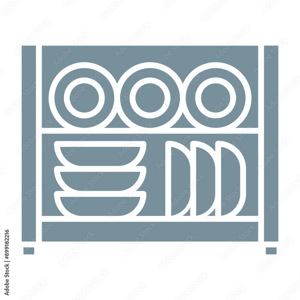 Wall mural dish rack icon