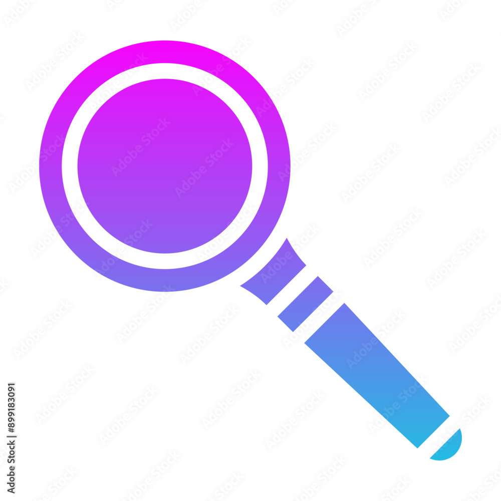 Sticker magnifying glass icon