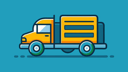 Truck Icon Vector Illustration: Flat Design Style for Graphics
