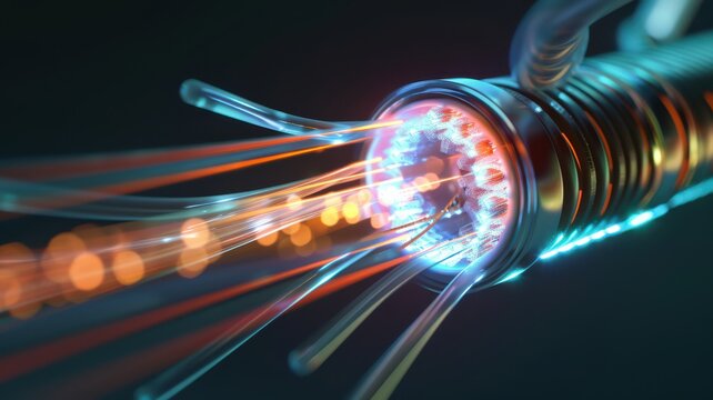 A wire with a glowing light on it