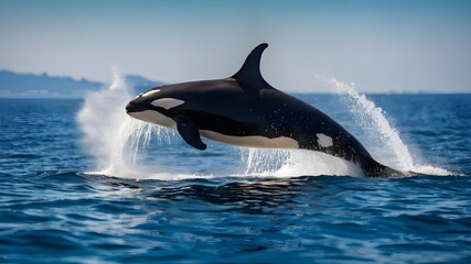 Obraz premium dolphin jumping out of water