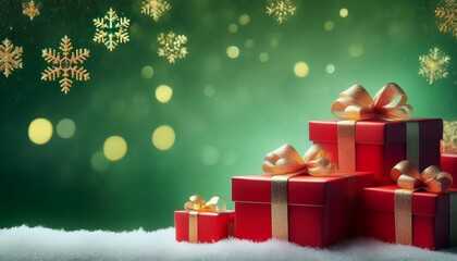 Obraz premium christmas background with gift boxes