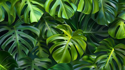 Tropical Leaves: A background with large tropical leaves and vibrant green hues, ideal for summery or exotic-themed products.
