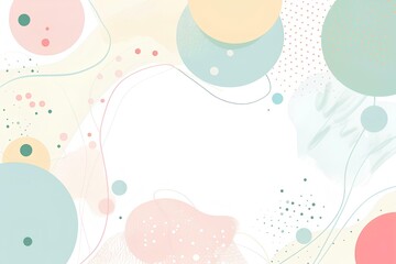 A flat vector background with pastel circle line dot colors and simple shapes, perfect for creating an elegant presentation or powerpoint template.