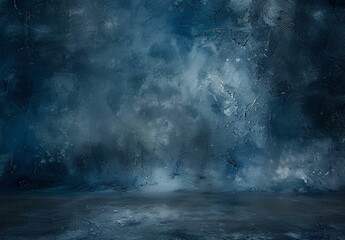 A dark blue and gray abstract background with a soft, textured surface for photography studio backdrops.