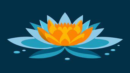 Flat Vector Waterlilies: Beautiful Fat Illustration