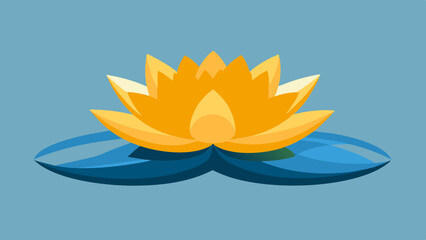 Flat Vector Waterlilies: Beautiful Fat Illustration