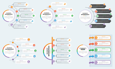 Set of Infographics Elements , Business infographic timeline