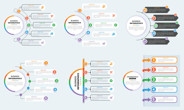 Set of Infographics Elements , Business infographic timeline