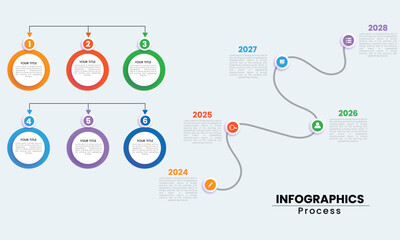 Set of Infographics Elements , Business infographic timeline